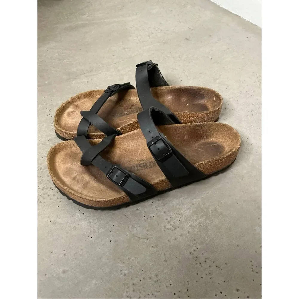 Birkenstock Mayari Criss Cross Sandals | Black in 38